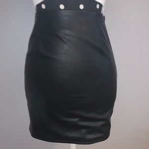 Vegan Black Mini Skirt